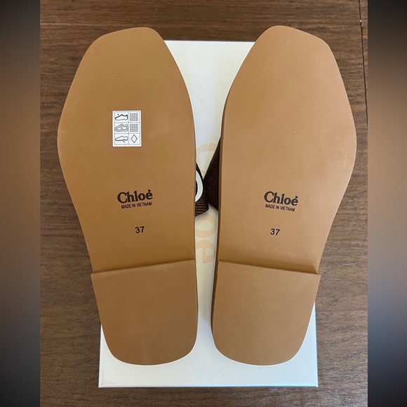 Chloé Woody Linen Slides - Picture 5 of 6